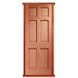 Colonial 6 Panel Hardwood External Pre-hung Door Set